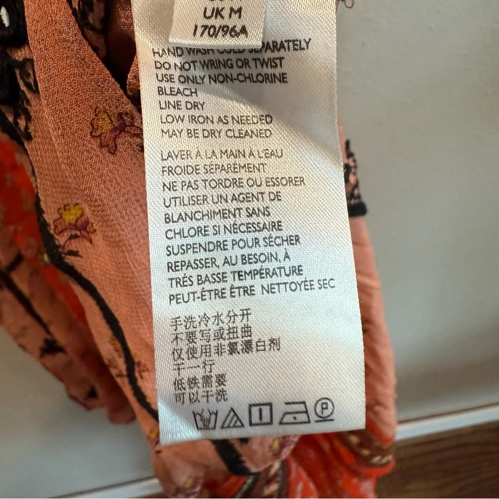 Free People Smiling Sun Embroidered Midi Dress Size Medium - Picture 7 of 8